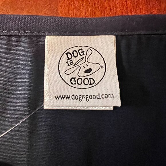Dog Is Good Scrub Top Navy Unisex V-Neck veterinarian relax fit pockets - Picture 5 of 9